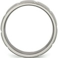 thumbnail image 2 of Titanium Satin And Polished 8mm Grooved Band (Size 9.5) Made In China tb324-9.5, 2 of 5