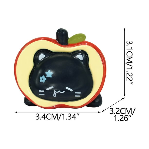 Lindo Gato Regalos Resina Manzanas Adorables Gatos Y Carbones Bola Monitor Perching Figuras Decorativas