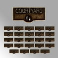 thumbnail image 2 of 25 Switch Plate Tags COURTYARD Name Signs Labels Cast Brass Traditional Engraved Wall Light Switch Cover Labels | Renovators Supply, 2 of 2