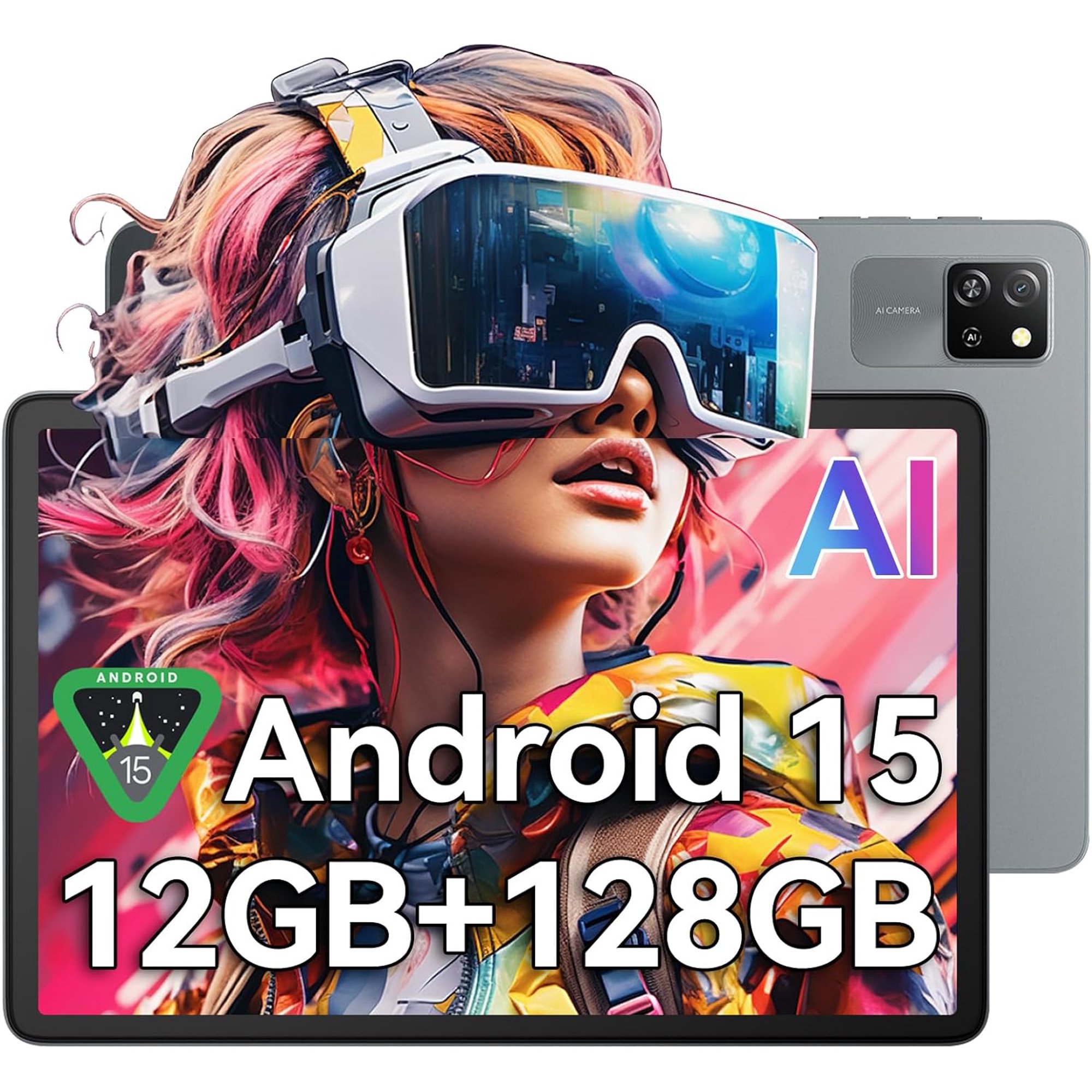 Blackview Android 15 Tablet 10 inch Tab 60 WiFi, 12(4+8)GB+128GB