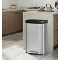 thumbnail image 1 of Royalbelle 21 Gallon Metal Trash Can with Lid, Step-On Kitchen Garbage Bin, 1 of 6