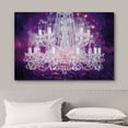 thumbnail image 3 of wall26 Canvas Print Wall Art Purple Glitter White Crystal Chandelier Decorative Lights Digital Art Realism Stylish Zen Chic Contemporary Boho Relax/Calm for Living Room, Bedroom, Office - 32"x48, 3 of 5