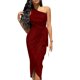 thumbnail image 1 of SAYOO Vestido sexy de un solo hombro para mujeres, vestido de adulto de verano sin mangas de color sólido SAYOO moda, 1 of 3