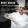 thumbnail image 6 of Walfos Whisk,14in Large Whisks, Heavy Duty Stainless Steel Wire Whisk for Blending, Whisking, Beating Suitable for stirring and mixing containers such as deep pots or big bowl at home or store., 6 of 7