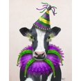 thumbnail image 2 of Fab Funky 20x24 Gold Ornate Wood Framed with Double Matting Museum Art Print Titled - Mardi Gras Cow, 2 of 4