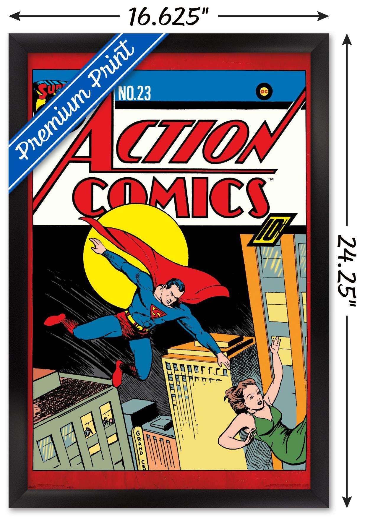 DC Comics - Superman - Action Comics 23 Wall Poster, 14.725" x 22.375", Framed