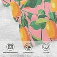 thumbnail image 5 of Yayeee 2 Pack Hand Towels for Bathroom 100% Cotton 16" x 28" Kitchen Towel, Pink Oranges, 5 of 7