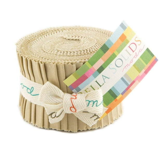 Rollo de Tela MODA Bella Solids Junior Jelly Roll Tan 9900 13