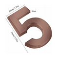 thumbnail image 2 of House Numbers, Metal Plating Process ABS Plastic With 3D Arc Design, Perfect For Outdoor Billboard Phone Number, Car Body Decoration Number, Easy Self-Stick For Quick Installation, 2 of 5