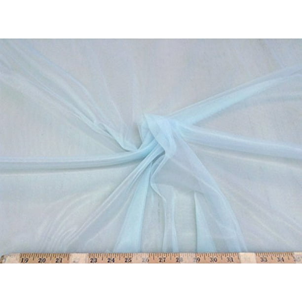 Discount Fabric nylon Tricot Powder Blue 15 denier Lustre SheerTM