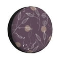 thumbnail image 1 of XMXY Purple Plant Line Art Spare Tire Cover, Universal Waterproof Cover for Jeep RV Tire Wheel Protection, 15 inch, 1 of 8