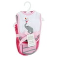 thumbnail image 2 of Hudson Baby Infant Girl Cotton Bib and Burp Cloth Set 6pk, Elephant, One Size, 2 of 5