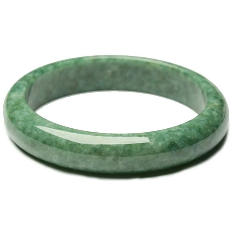 Bla Current, Hand Carved Natural Green Jadeite Jade Bracelet, 60