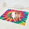 thumbnail image 2 of Colorful Rainbow Tie Dye Spiral Pattern Blanket,Comfortable Soft Flannel Throw Blanket,All Season,Warm Lightweight Blankets for Sofa Bed Couch Living Room Chair,30"x40", 2 of 4