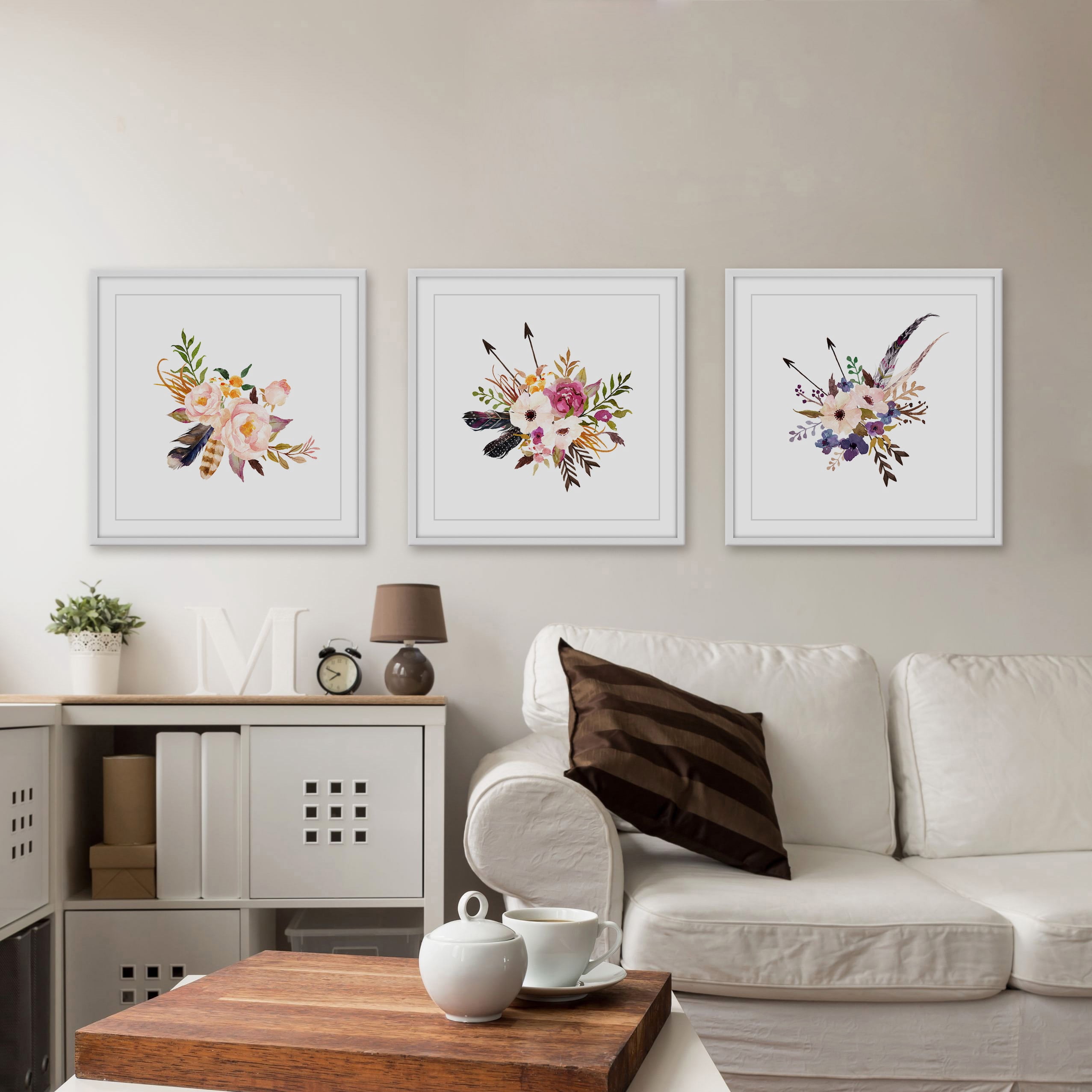Flower Bunch Triptych