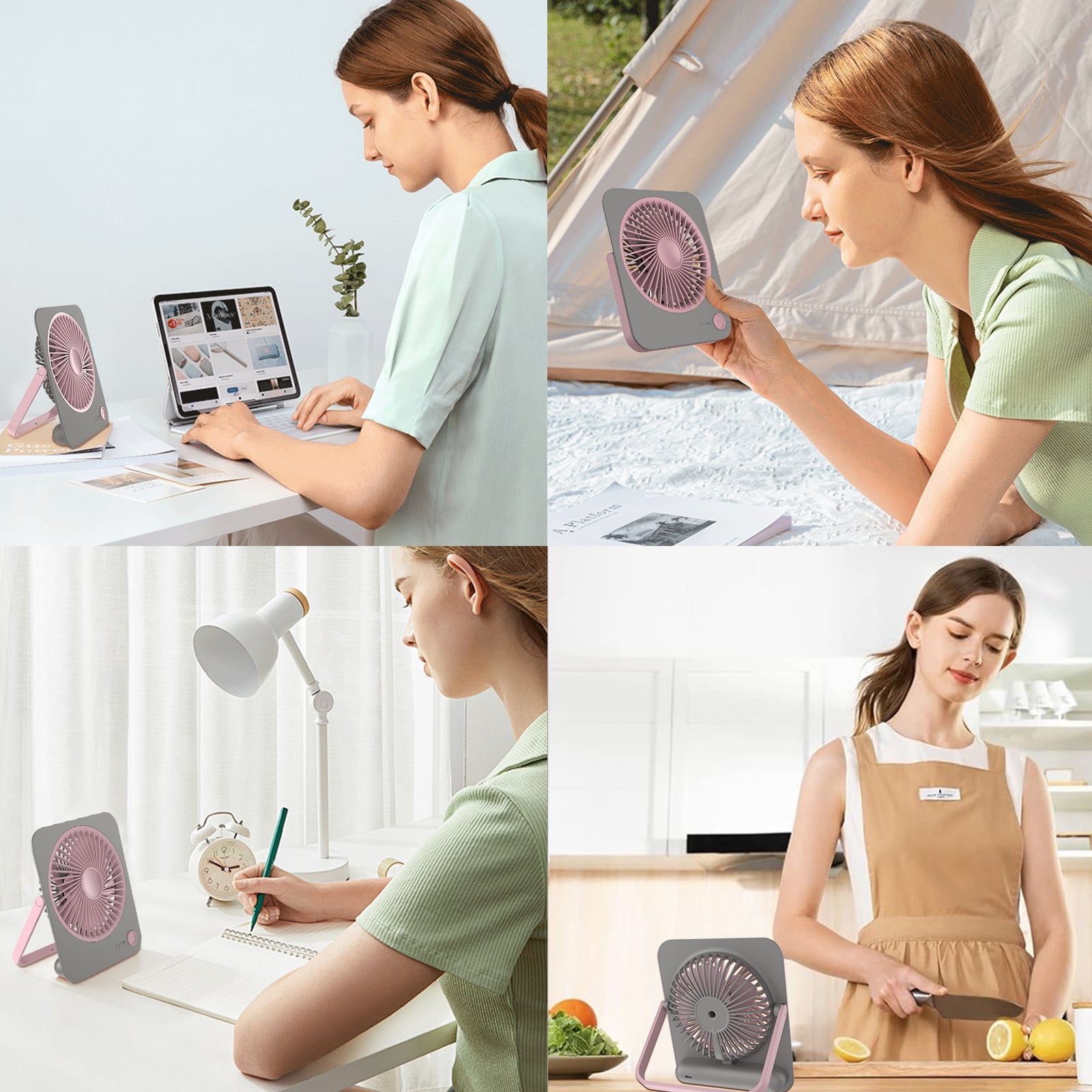 AiYchen 5" 4-Speed Ultra-Thin Rechargeable Desk Fan