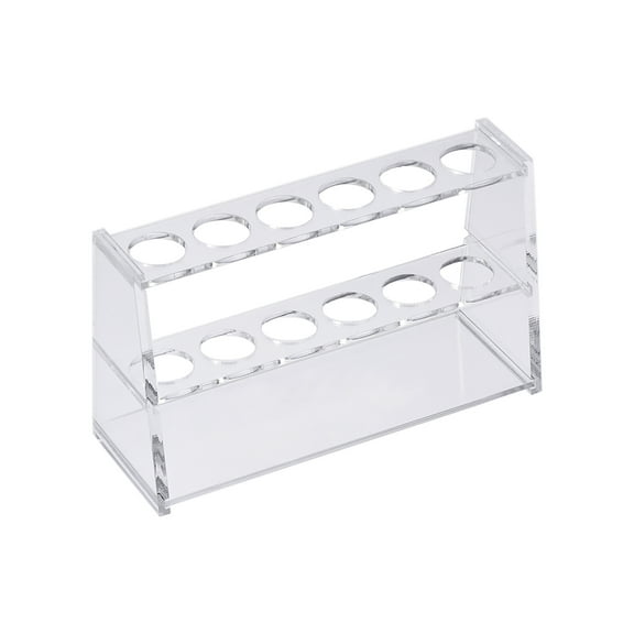 Uxcell 6-Well Acrylic Test Tube Holder Rack Clear for 25ml Centrifuge Tubes