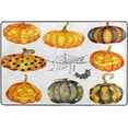 thumbnail image 4 of Dreamtimes Watercolor Halloween Pumpkin Area Rug 72x48in Bat Non-Slip Floor Carpet Comfort Floor Mats Decor for Indoor Living Dining Room and Bedroom Area, 4 of 7