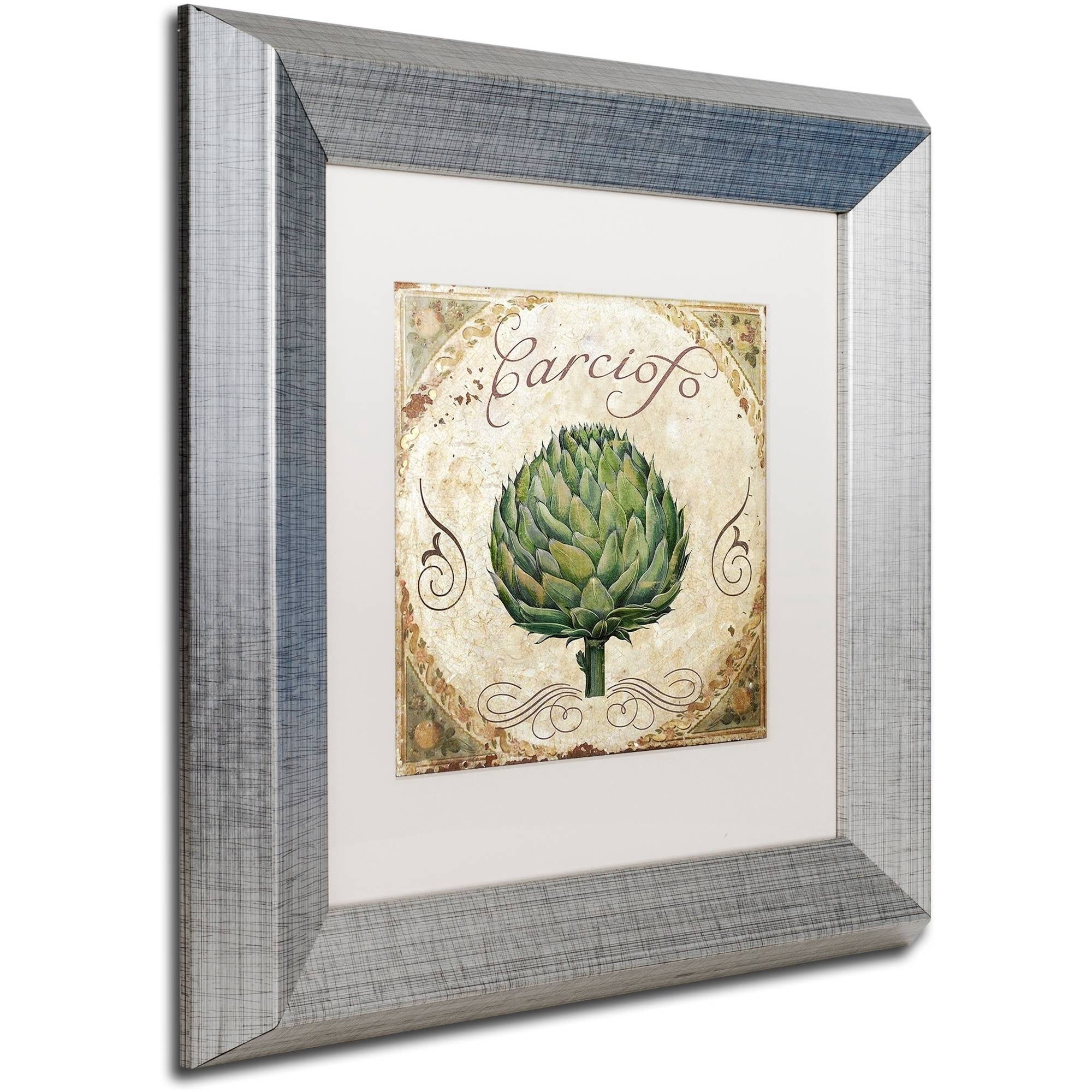 Trademark Fine Art "Mangia III" Canvas Art by Color Bakery White Matte, Silver Frame