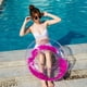thumbnail image 5 of Anillo de natación transparente inflable, anillo flotante de piscina inflable con plumas de lentejuelas gruesas MFZFUKR CPB-DE-SSW459-4, 5 of 5