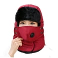 thumbnail image 1 of CEHVOM Women's USB Heating Solid Keep Warm Hat Autumn Winter Plush Mask, 1 of 8