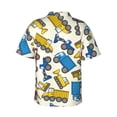 thumbnail image 4 of Truck Pattern Hawaiian Shirts For Men, Summer Short-Sleeve Relaxed-Fit Button-Down Shirts Medium, 4 of 8
