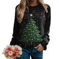 thumbnail image 2 of Futezty Christmas Sweatshirt for Women 2024 Funny Plus Size Print Sweatshirts Crewneck Long Sleeve Xmas Holiday Tops, 2 of 6