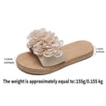 thumbnail image 5 of Dakaela Flower Flat Sandals for Women Comfortable Summer Beach Walking Slippers Arch Support Open Toe Casual Slip on Slides White 6.5, 5 of 7