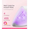 thumbnail image 3 of MelodySusie Lámpara de uñas LED UV portátil para tiras de uñas de gel semicuradas, Art04 6W Mini luz UV con 2 temporizadores (45s/60s) para uñas de gel, pegatinas y tiras, 3 of 5