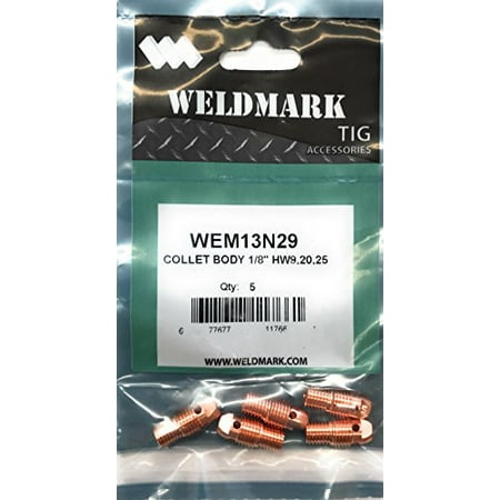 

Weldmark TIG Collet Body #9 20 25 Torch Pk = 5 (13N29-1/8 )