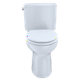 thumbnail image 3 of Toto Drake II Two-Piece Elongated 1.28 GPF Universal Height Toilet with CeFiONtect and Right-Hand Trip Lever, Cotton White (CST454CEFRG#01), 3 of 5