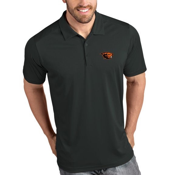 Oregon State Beavers Antigua Tribute Polo - Charcoal