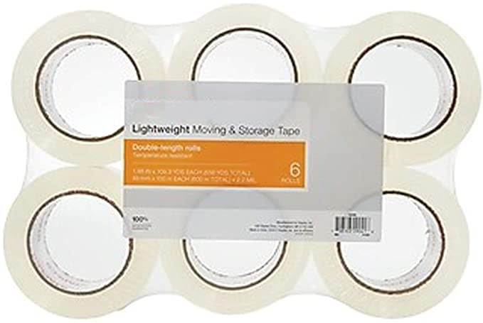 MyOfficeInnovations Lightweight Moving & Storage PKing Tape 1.88' x 109 Yds Clear 6/RL 380107