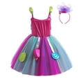 thumbnail image 2 of Disfraz de caramelo para niñas Dressy Daisy, vestido arcoíris con diadema, 6-8, 2 of 7