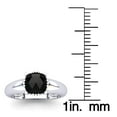 thumbnail image 5 of SuperJeweler 1 1/2 Carat Rose Cut Cushion Cut Black Diamond Solitaire Engagement Ring In 14 Karat White Gold For Women, 5 of 6