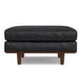 thumbnail image 3 of Simpli Home Morrison 33 inch Wide Mid-Century Modern Table Ottoman in Graphite Grey Genuine Leather, 3 of 10