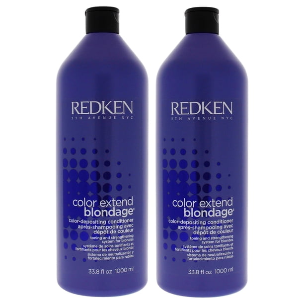 Acondicionador con depósito de color Color Extend Blondage de Redken para unisex - Acondicionador de 33,8 oz - Paquete de 2