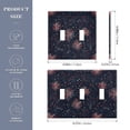 thumbnail image 2 of Yayeee Toggle Light Switch Wall Plate 3-Gang 6.37"x4.48" Decorative Outlet Cover, Red and White Fireworks Pattern, 2 of 7