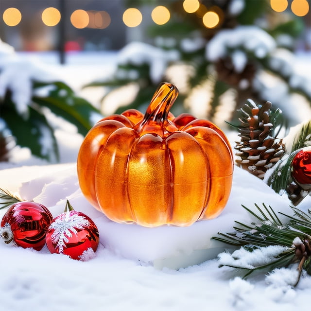 LED Pumpkin Lantern Halloween Decorations Orange PVC Desktop Ornament with Light Up Feature Battery Powered