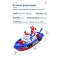 thumbnail image 7 of KYAIGUO Baby Toddler Electric Fireboat Toy Spray Water Ship with Light Kids Bathtub Rescue Boat Toys with Rudder Controlled Direction for 3+ Years Old, 7 of 7