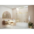 thumbnail image 3 of Glass Warehouse  68 in. - 72 in. x 60in. Frameless Bath Tub Sliding Shower Door Satin Brass Satin, 3 of 5