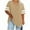 Khaki, variant on Womens T Shirts Plus Size Short Sleeve Oversized V Neck Short Sleeved Solid Color Summer Base Shirt Sports T Shirt