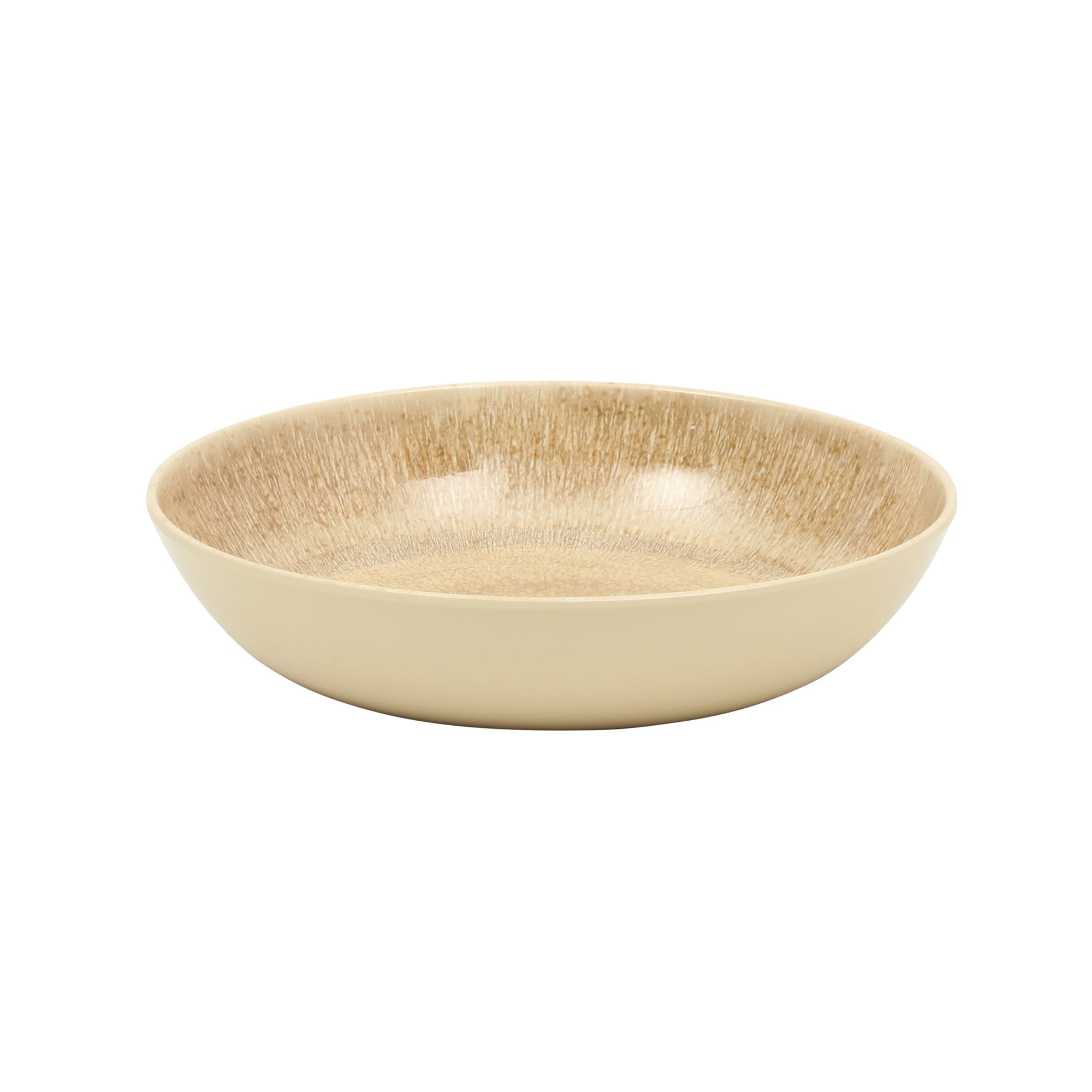 Gibson Home Casper Court 16-Piece Melamine Dinnerware Set – Reactive Glaze Look - Service for - Beige