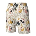 thumbnail image 5 of Naloa Cartoon Chickens Men's Beach Shorts, Surfing shorts, Swim trunks, Quick Dry Swim Trunks for Surfing Beach Fun - Medium, 5 of 9