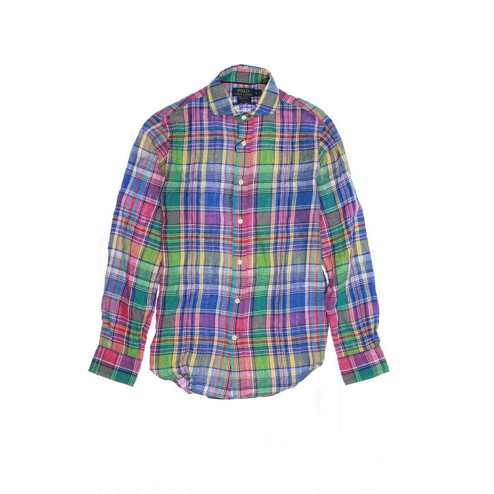 Ralph Lauren - Mens Multi-Color Plaid Button Down Shirt - Walmart.com ...