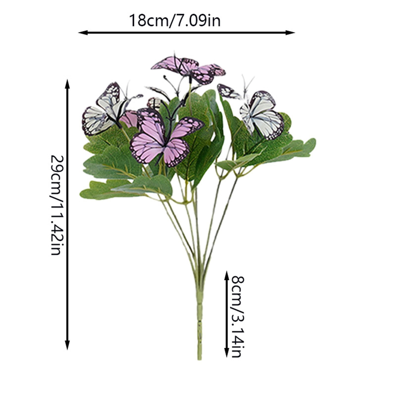 Flowers with Butterflies Artificial Flowers for Outdoor Indoor Decor, for Hanging Planters Garden Porch Window Box Home Wedding Farmhouse