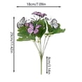 thumbnail image 3 of 2Pcs Artificial Butterflies Branches, 11.4 Inch Butterfly Floral Stakes with Colorful Flowers, Butterflies Decor for Wedding Home Garden Indoor Outdoor Arrangements and Party, 3 of 6