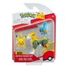 Pokémon Battle Figure 3 Pack - Features 2 inch Mudkip, Pikachu & 3 inch Boltund - Authentic Details