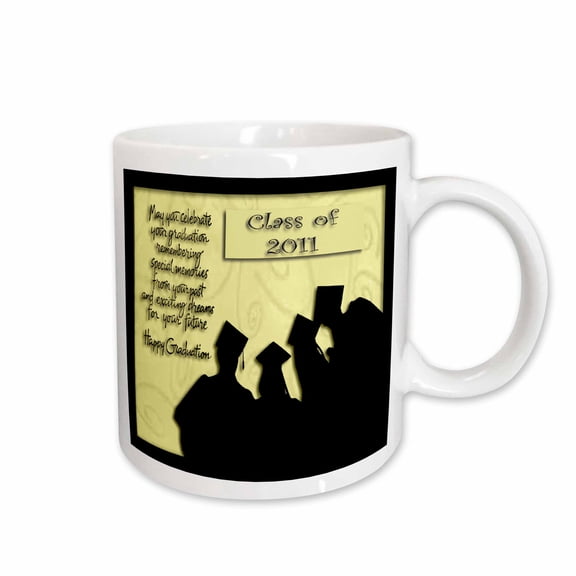 3drose, Graduation, Class of 2011, Yellow, Remembering Memories, 11oz Mug