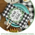 thumbnail image 5 of Summer Eucalyptus Greenery Kitchen Dish Towel Set of 2, Buffalo Plaid Check Absorbent Hand Drying Baking Cooking Cloth, Spring Seasonal Farmhouse Decor Bless Our Sweet Home Decorations 18 x 26, 5 of 6